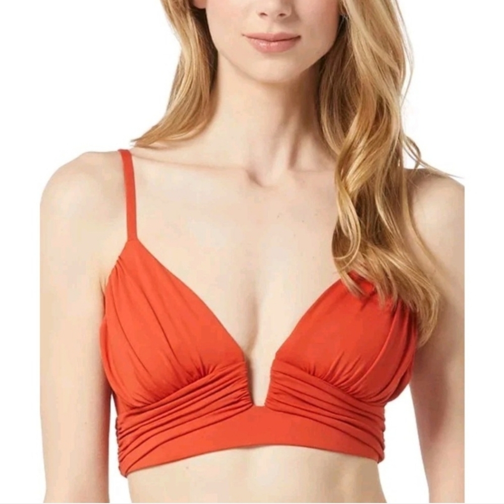 Elegant Terracota Plunge Bikini Top